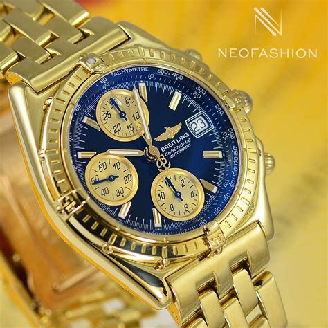 breitling chronograph automatic gold|Breitling gold watch price.